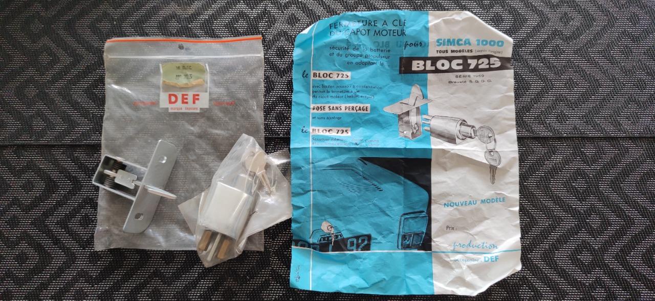 Verrou de capot moteur SIMCA 1000 LesAnciennes.com