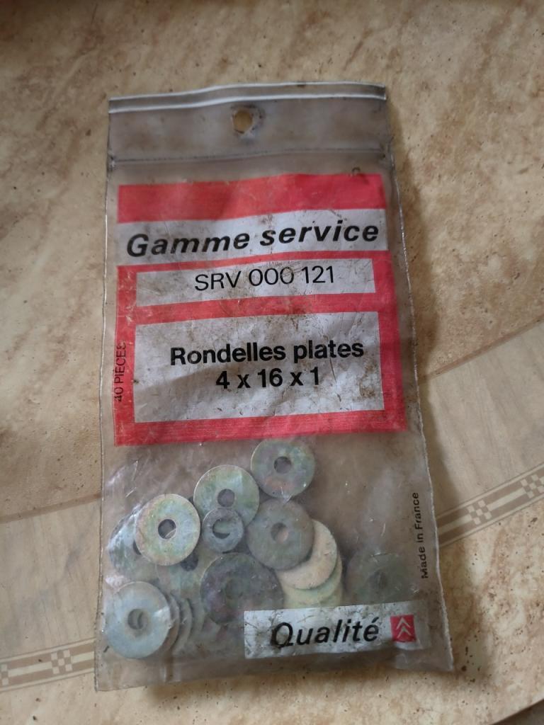 Sachet Citroën rondelles plates 4 x 16 x 1 mm. LesAnciennes.com