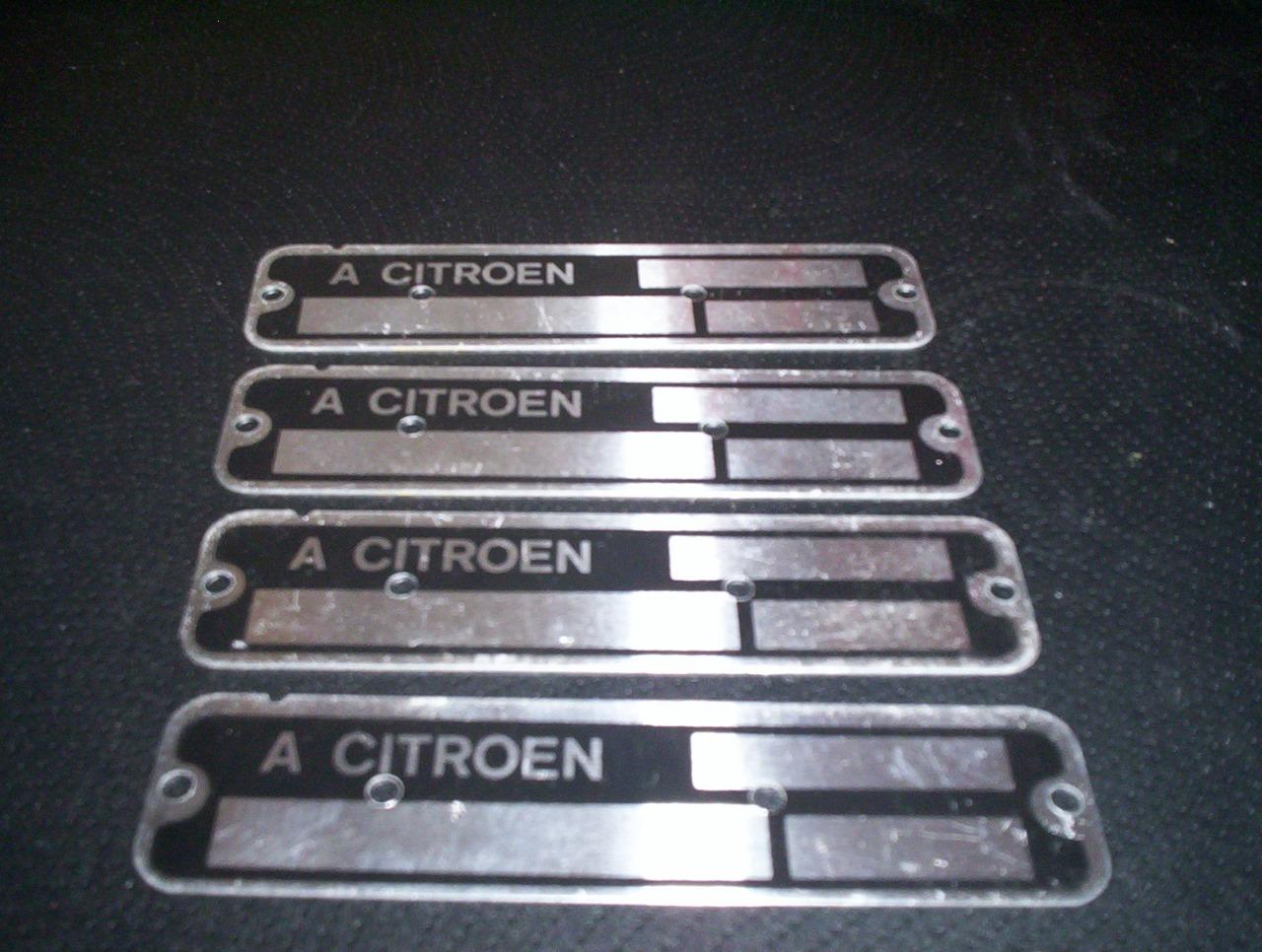 CITROEN 4 plaques moteur vierge LesAnciennes.com