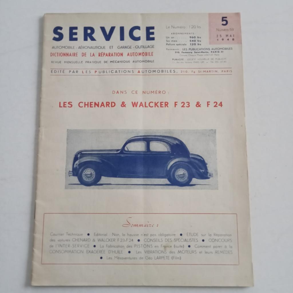 REVUE SERVICE LES CHENARDS & WALCKER F23 F24 LesAnciennes.com