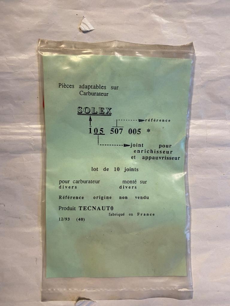 Joint carburateur solex Peugeot 504 604 Renault 30 LesAnciennes.com