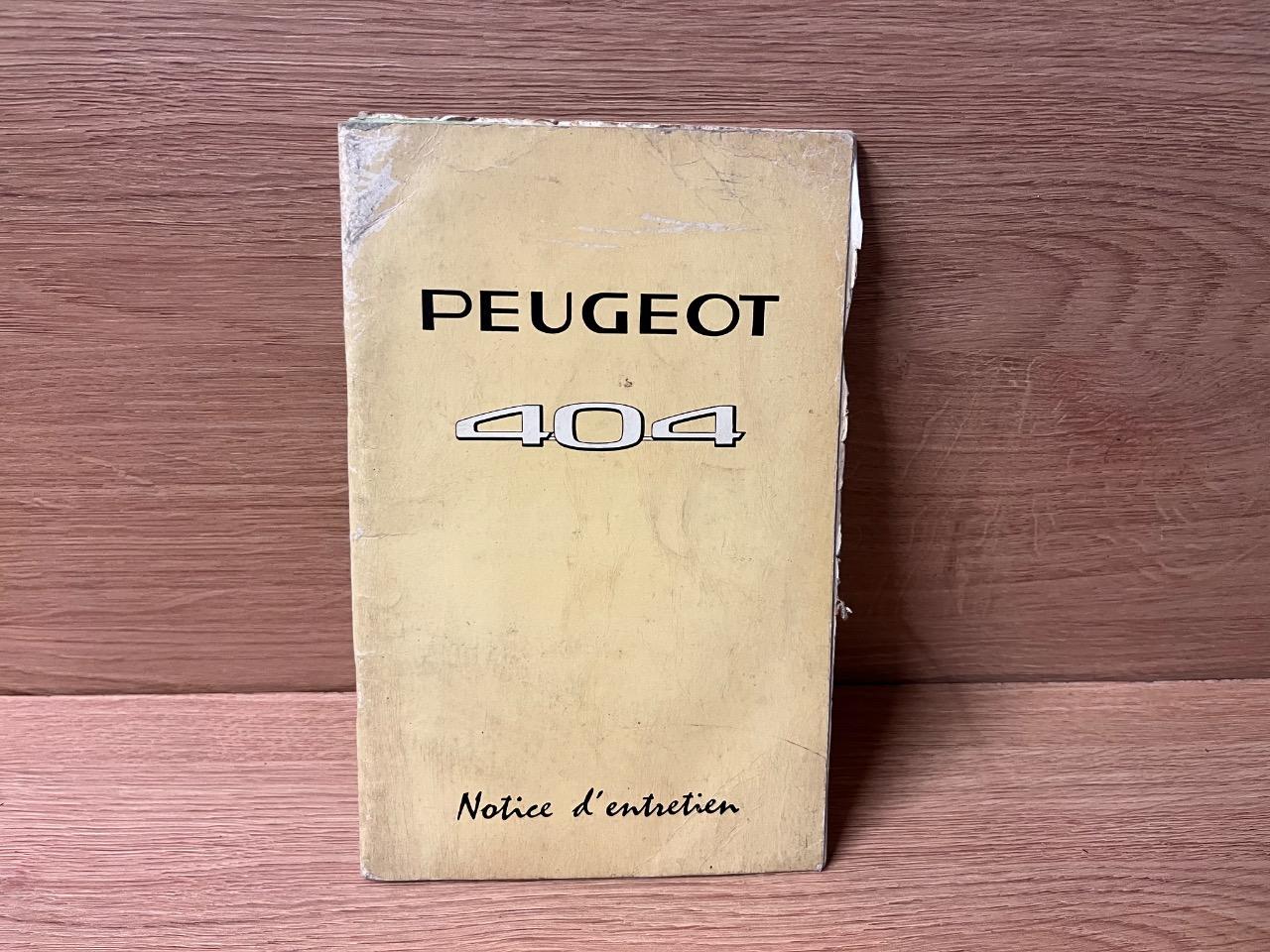Notice pour Peugeot 404. LesAnciennes.com