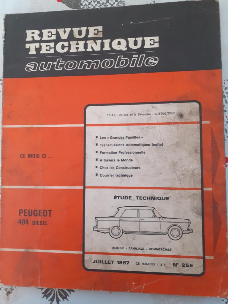Revue technique peugeot 404 diesel LesAnciennes.com