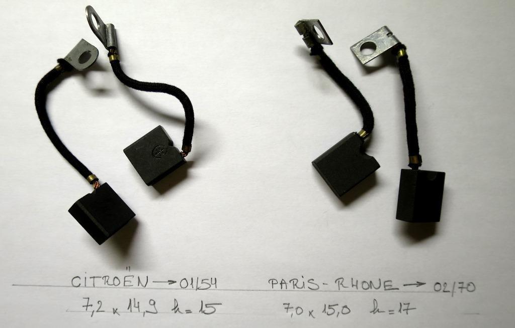 Balais / charbons de dynamos CITROEN 2CV en 6V LesAnciennes.com