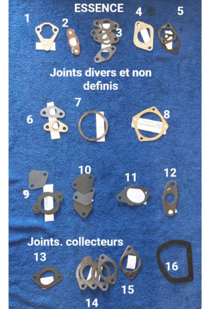Joints pompe essence ;a eau carbu admission etc .. LesAnciennes.com