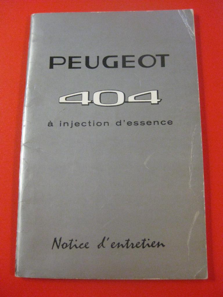 Notice entretien Peugeot 404 Injection LesAnciennes.com