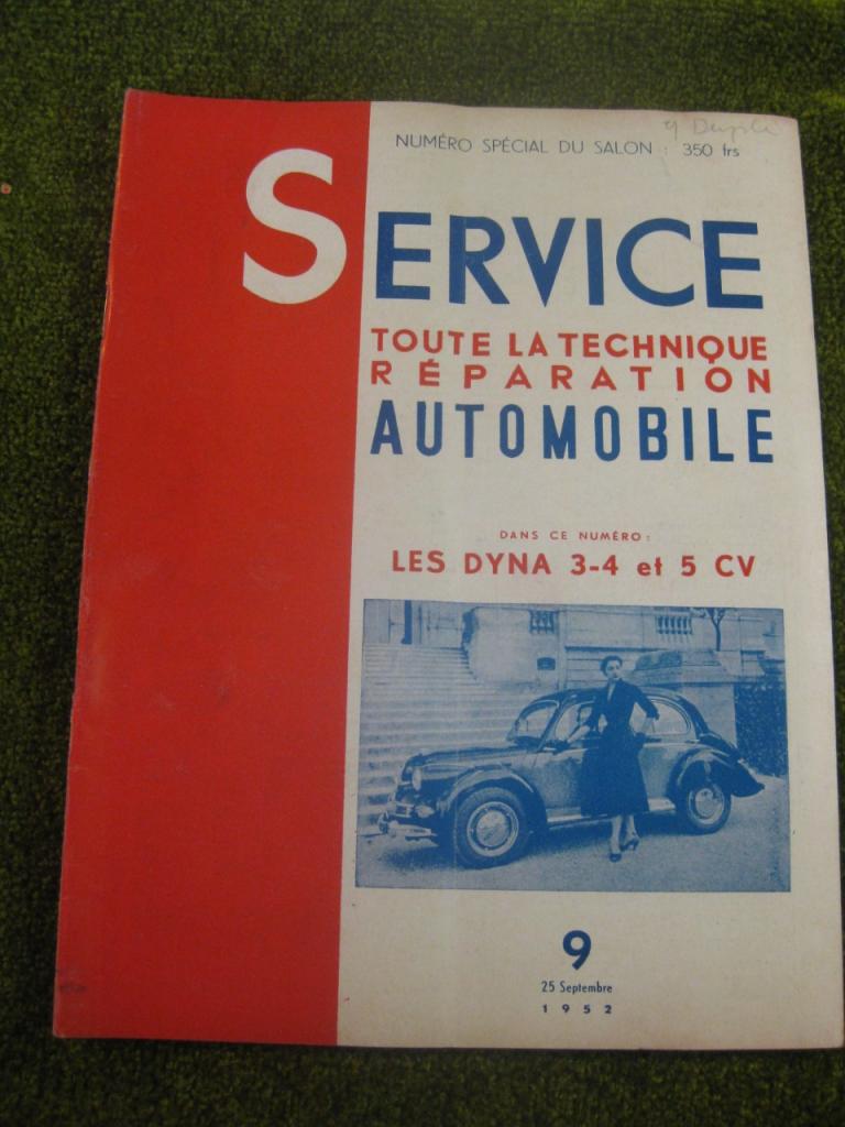 Panhard Dyna, 3/4 & 5 cv. Service 9/1952 LesAnciennes.com