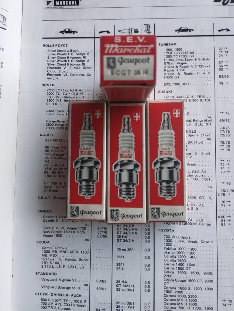 Bougies Marchal PEUGEOT 304 LesAnciennes.com