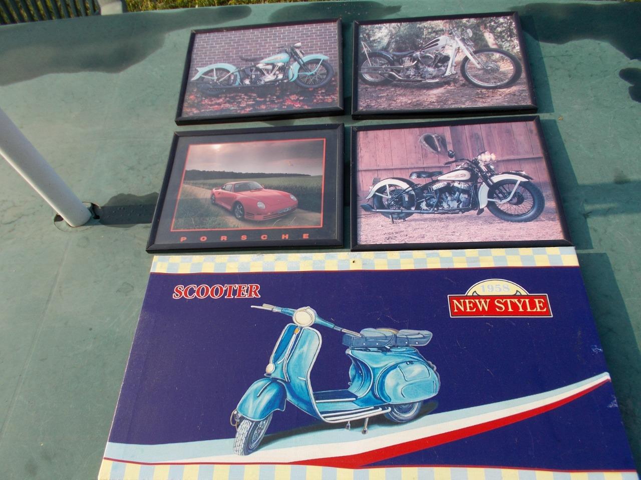 Petit cadre moto voiture vespa deco LesAnciennes.com