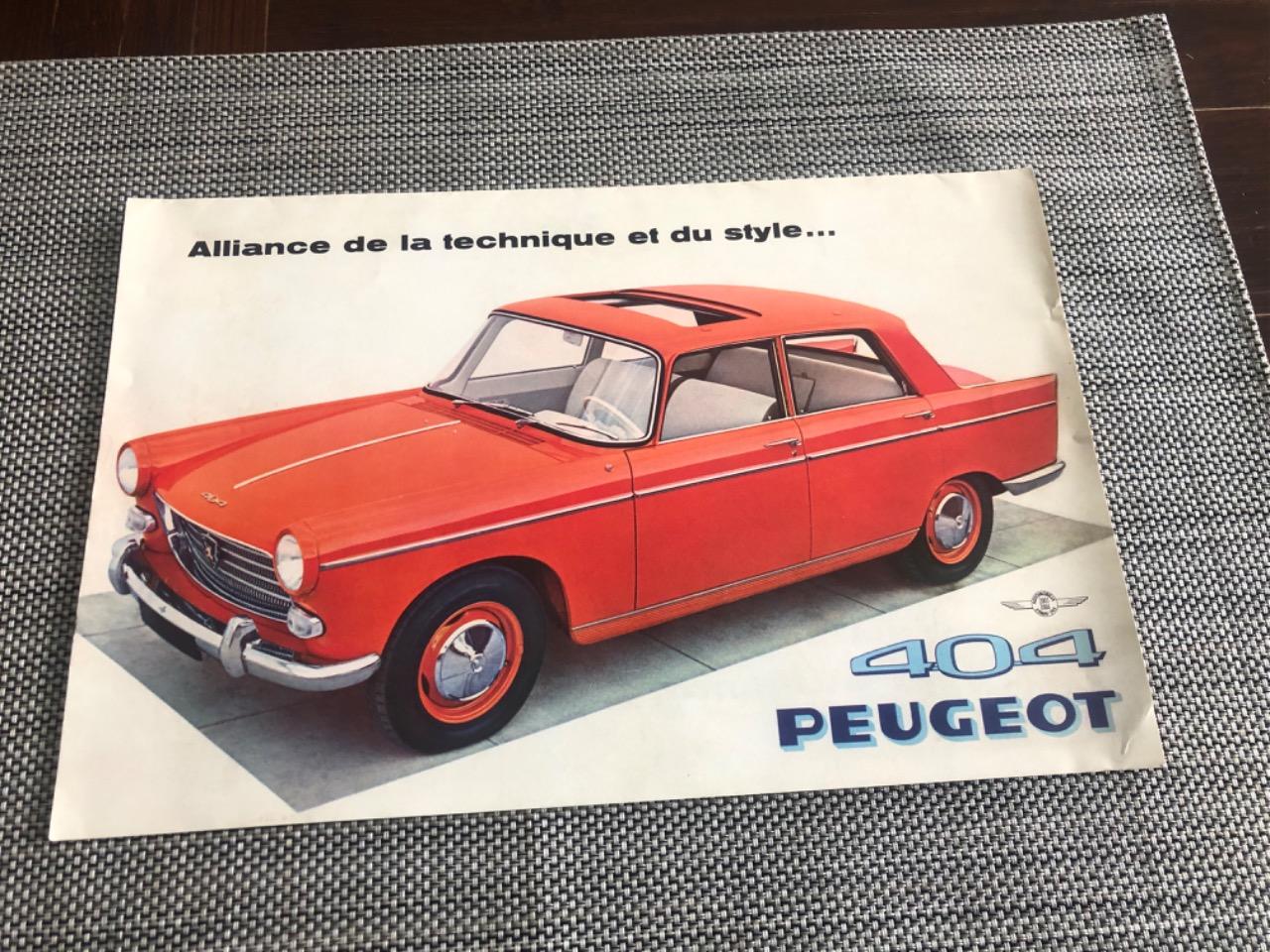 Dépliant catalogue Peugeot 404 1960 LesAnciennes.com