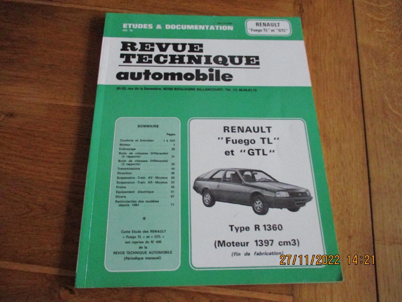 Revue technique Renault Fuego LesAnciennes.com