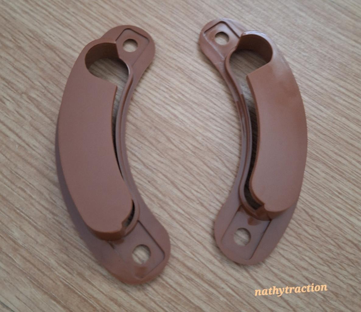 Paire enjoliveurs poignée porte marron 2CV CITROËN LesAnciennes.com