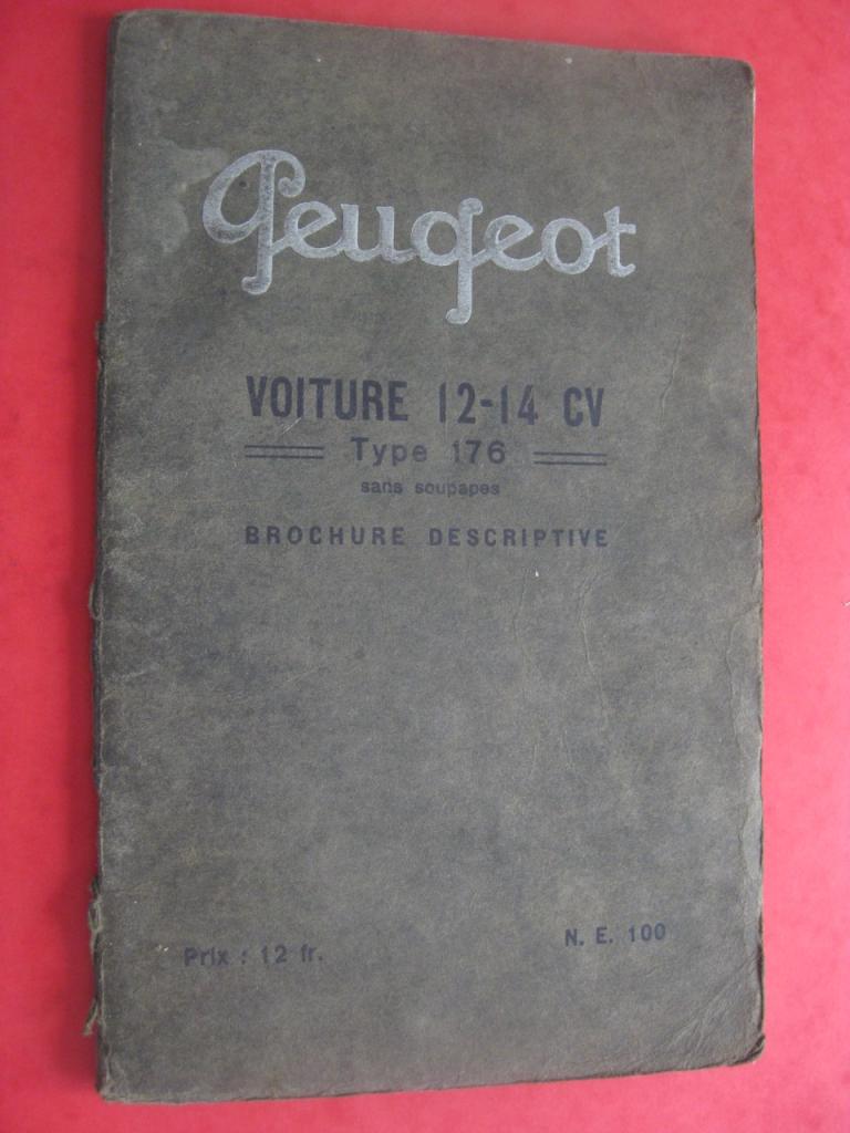 Peugeot 176, notice entretien 20's LesAnciennes.com