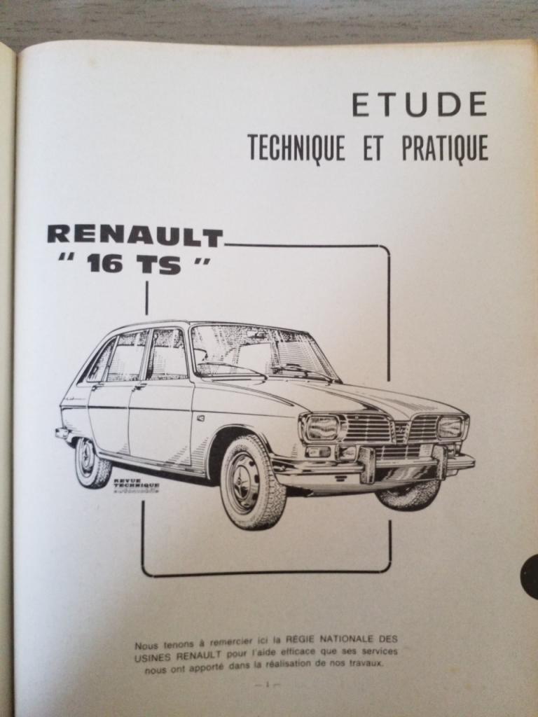 RTA RENAULT 16 TS octobre 1968 LesAnciennes.com