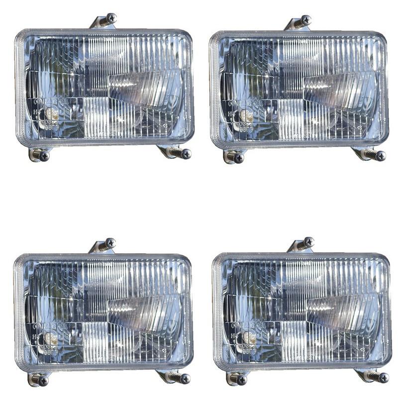 Kit de 4 phares rectangulaires pour adaptation LesAnciennes.com