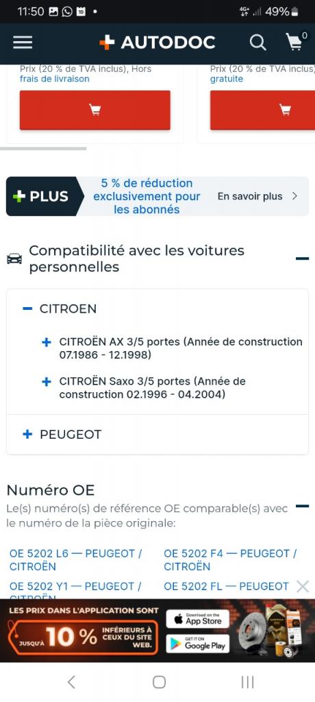 Amortisseur neuf Gabriel CITROEN AX LesAnciennes.com
